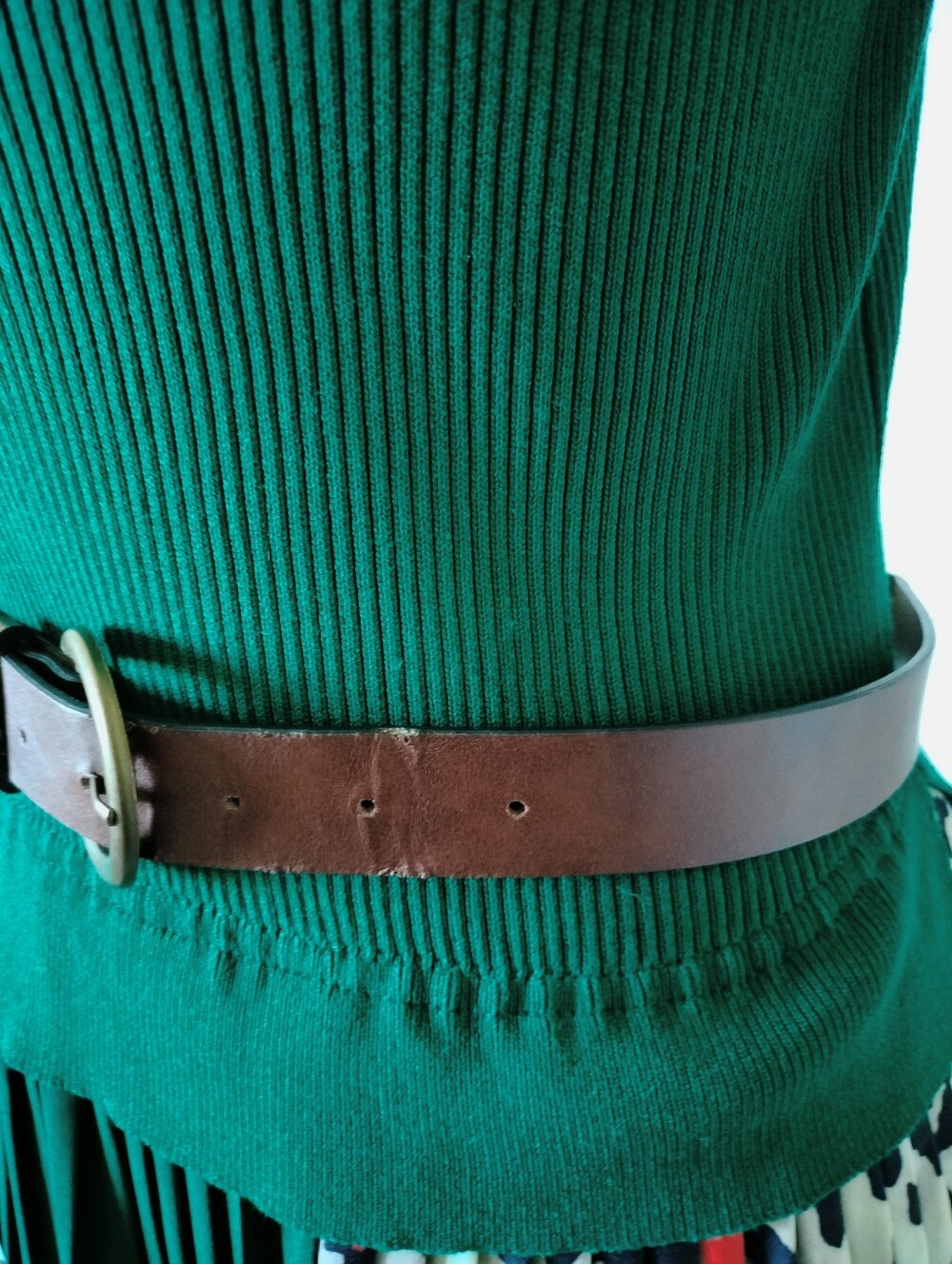 Size Small Green Pleated Dress - Picture 3 of 6